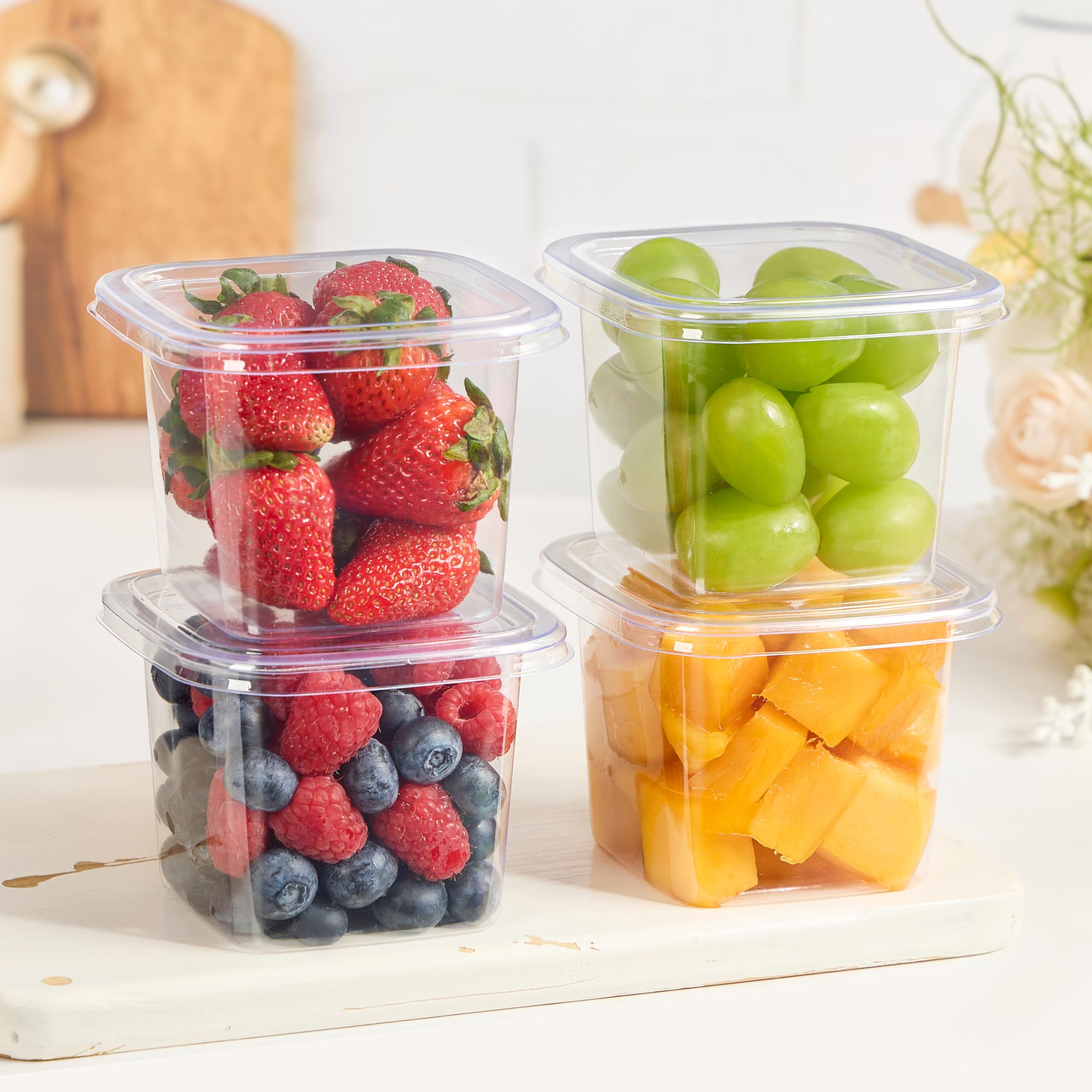 Amazon.com | Qeirudu 50 Pack 12 oz Plastic Parfait Cups with Lids